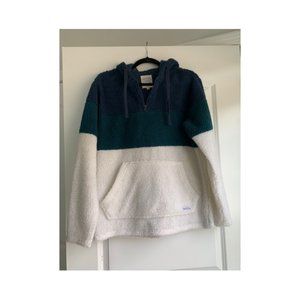 Fuzzy Color Block Jacket